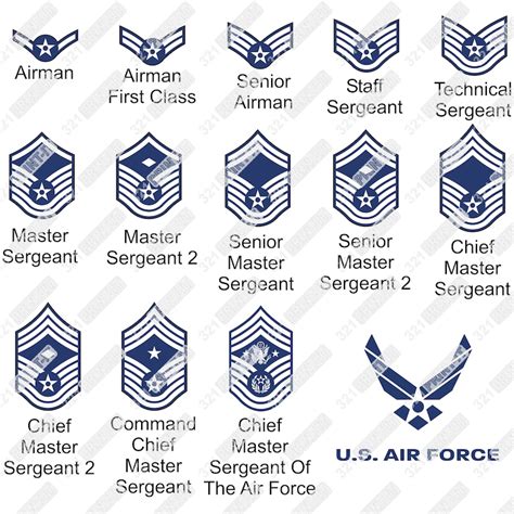 Us Air Force Ranks Digital File Svg Dxf Eps And Png Etsy My Xxx Hot Girl