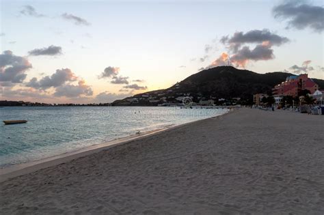Sunset At The Great Bay Beach Philipsburg Sint Maarten Saint Martin