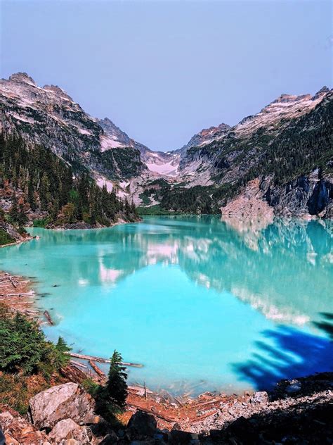 washington has the most beautiful alpine lakes tough hike to get to this lake but worth every