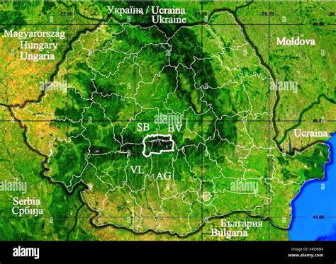 Harta Localizare Muntii Fagarasului Romania Stock Photo Alamy