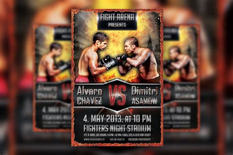Psd Flyer Template For Fight Boxing Mma Psd Flyer Tem