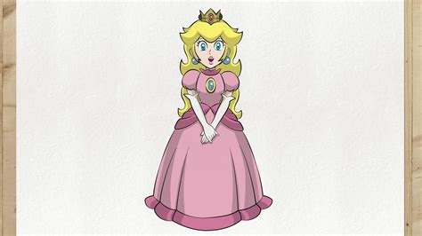 Como desenhar a PRINCESA PEACH DO MARIO passo a passo MUITO FÁCIL e