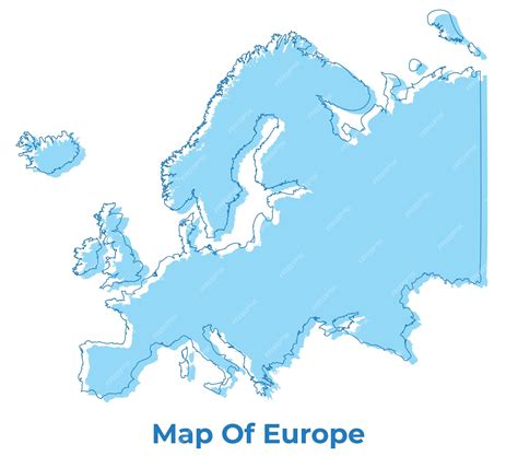 Premium Vector Europe Simple Outline Map Vector Illustration