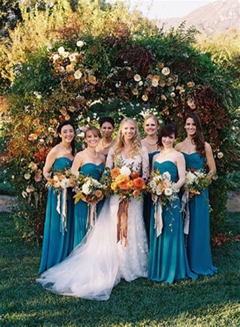Silk flowers in the past, artificial flowers looked cheap & fake, but with recent technological advances, silk flowers are now a great alternative to fresh flowers. 20 Dark Teal and Rust Orange Wedding Color Ideas for Fall ...