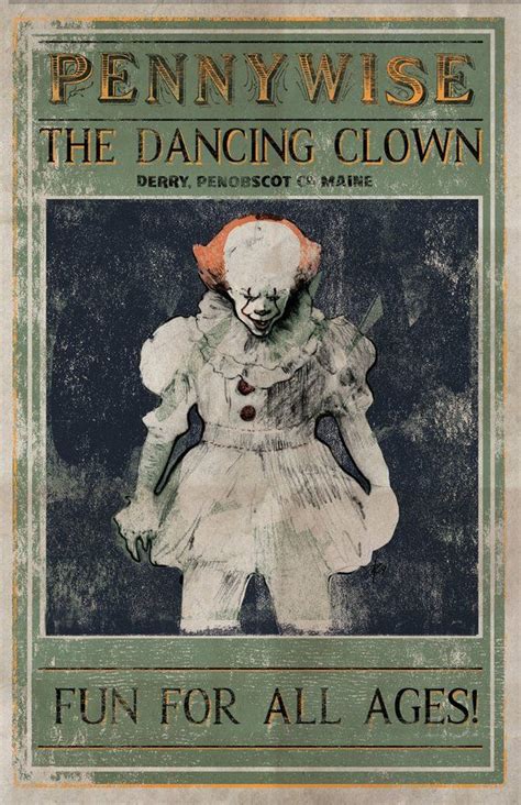 Pennywise The Dancing Clown 11x17 Print Horror Decoration Etsy In