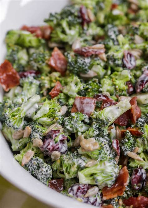 Makes a perfect easy and healthy side dish for potlucks, picnics, and bbqs. Broccoli Salad with Homemade Dressing (+VIDEO) | Lil' Luna