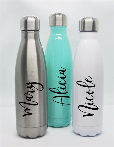 Personalized Water Bottle Name Water Bottles Bridesmaid Etsy