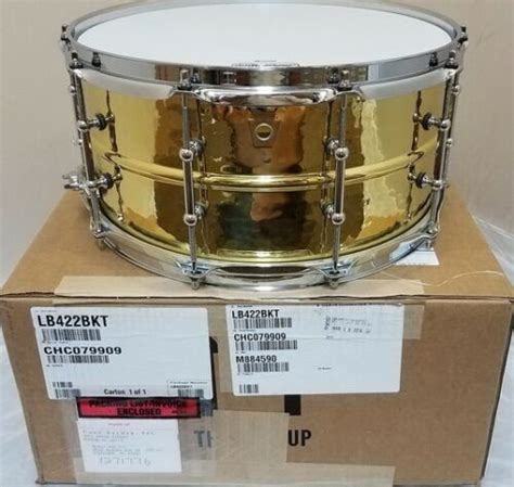 Ludwig Lb422bkt Hammered Brass 65x14 Kit Snare Drum Tube Lugs