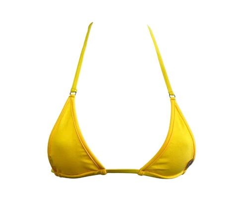 Mango Tango Yellow Micro Bikini Top Sexy String Swimwear Yellow Minimal Coverage Bikini