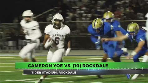 Friday Night Football Fever Cameron Yoe Vs Rockdale Youtube