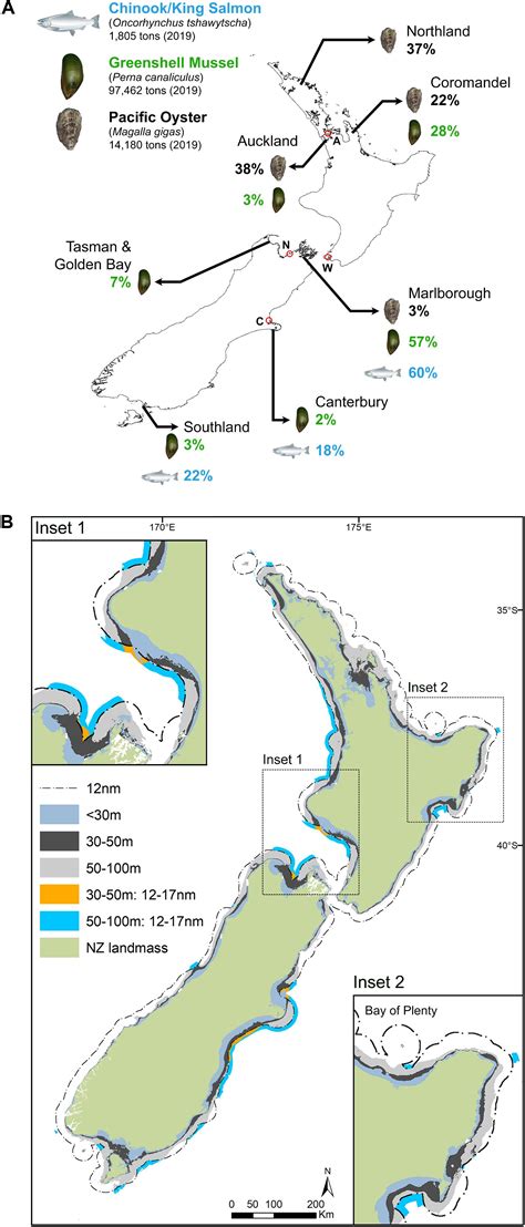 Frontiers Extending New Zealands Marine Shellfish Aquaculture Into