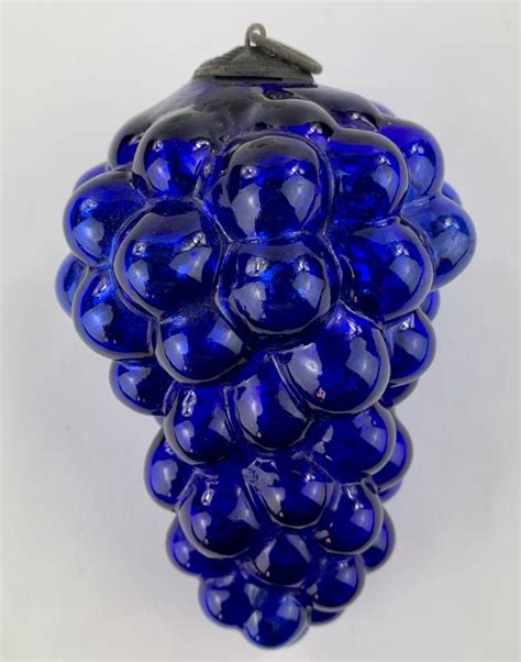 Antique Blue Glass Grape Kugel The Antique Dispensary