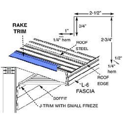 Gable flashing is used to trim the edge of the roofing panel at the gable end of the roof. 12' Residential Rake Trim at Menards®