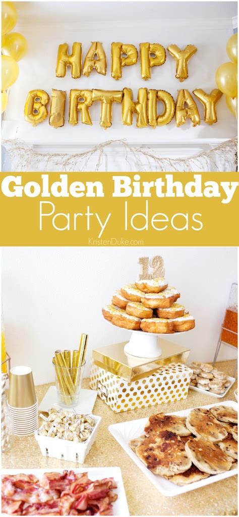 Idea 39 Golden Birthday Party Ideas