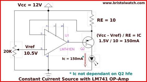 3 Amp Lm741 Op Amp Constant Current Source