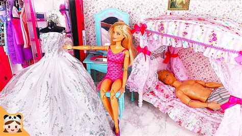 Barbie Wedding Day Ken Bedroom House Morning Routine Dress Doll Play Toys 인형놀이 일상 드라마 장난감 보라미