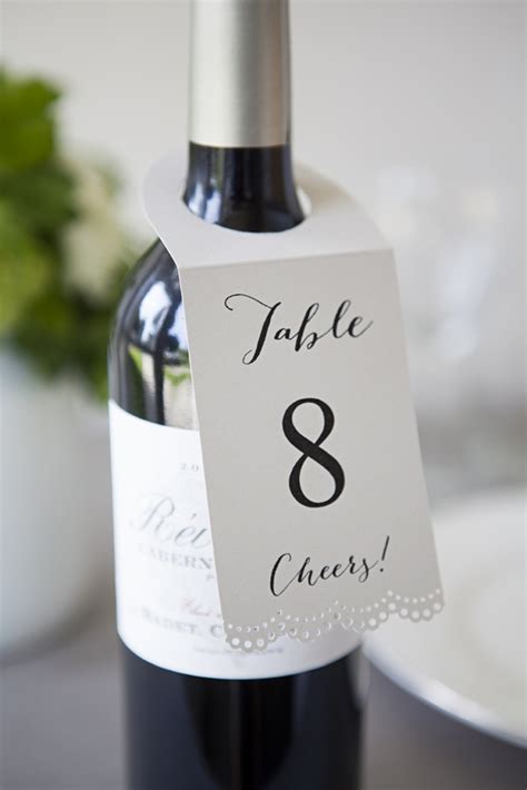 How To Make FREE Wine Bottle Table Number Hang Tags