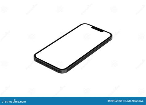 Realistic Smartphone Mockup Mobile Phone With Blank White Screen Stock