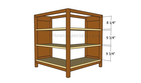 Simple and easy bookshelf plans for the home. Corner Bookcase Plans | HowToSpecialist - How to Build ...