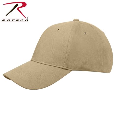 Mens Khaki Tan Adjustable Supreme Low Profile Baseball Cap Hat Rothco