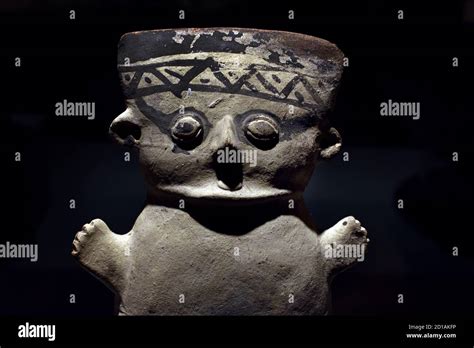 Female Figure Cuchimilco Painted Pottery Chancay Culture Late Intermediate Period