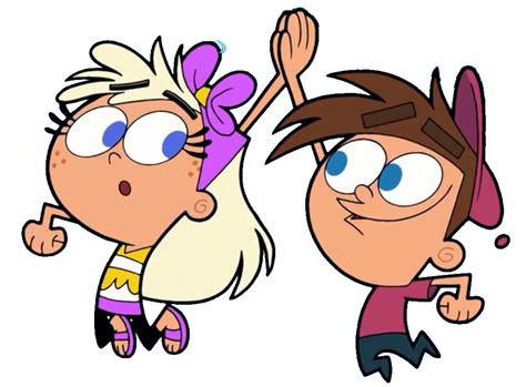 Image Chloe And Timmy High Fivepng Fairly Odd Parents Wiki