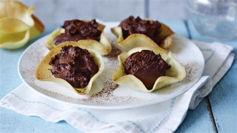 Tuiles With Chocolate Mousse Recipe Bbc Food