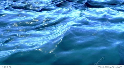 Ocean Loopable Blue Water Ripples And Waves With Slow Motion Stock