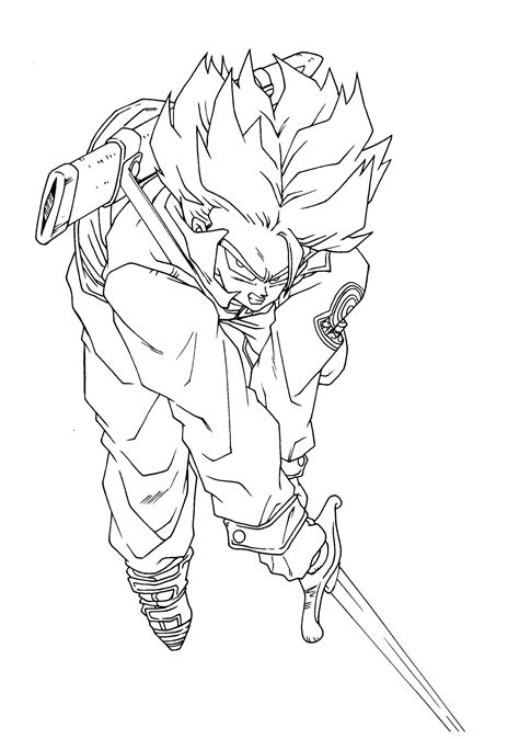 Jpg click the download button to view the full image of dragon ball z trunks coloring pages free, and download it to your computer. Coloriage Trunks du futur à imprimer sur COLORIAGES .info