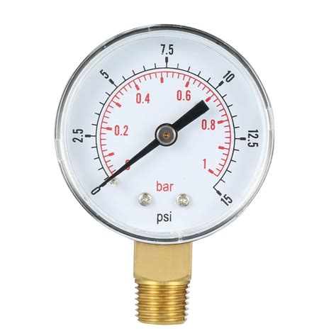 Pool Filter Pressure Gauge 0 15 Psi0 1 Bar 2 Dial 14 Bspt