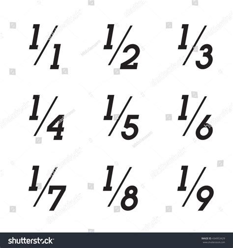Vector Math Fractions Icons On White Background Ad Sponsored