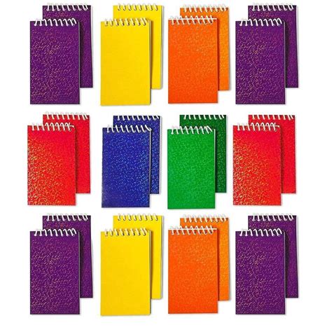 Spiral Prism Notepads 2 25 X 3 5 20 Pages Each Pack Of 24 Assorted Colors Mini Spiral