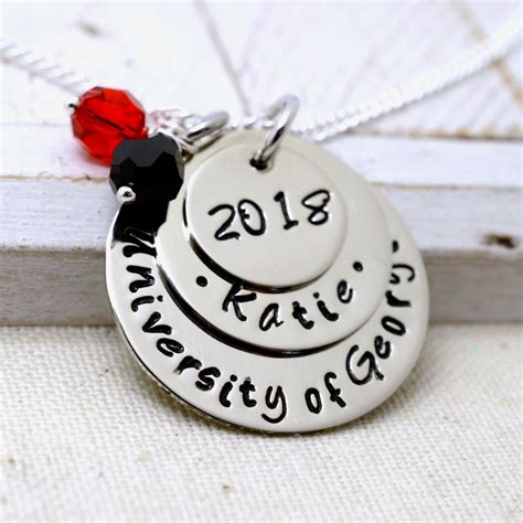 Personalized Graduation Necklace College Necklace Class Of Etsy