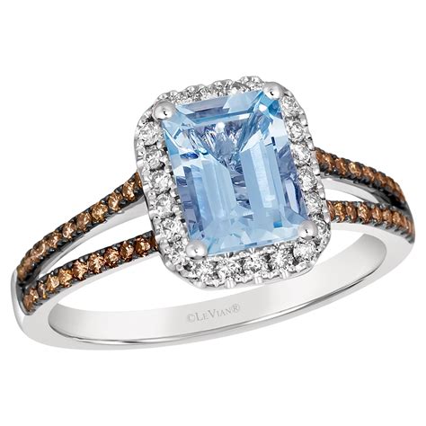 Le Vian Ring Featuring Sea Blue Aquamarine Nude Diamonds Set For Sale