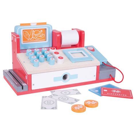 The Bigjigs Toys Wooden Shop Till With Scanner Is A Great Addition To