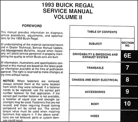 I have a chevy 1500 but i love my 93buick century. 1993 Buick Regal Original Shop Manual 2 Vol Set 93 Repair ...