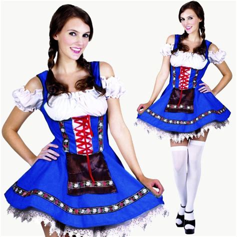 Bavarian Heidi Beer Girl Costume German Oktoberfest Dress Abracadabra