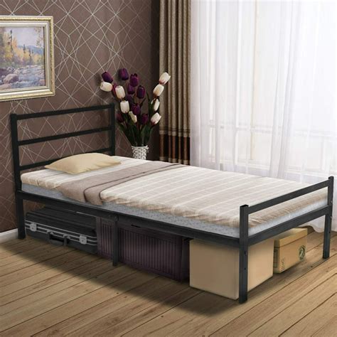 Twin Bed Frames With Headboard Black 14 Inch Metal Platform Bed Frame