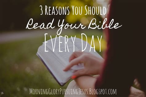 3 Reasons You Should Read Your Bible Every Day Morning Glory