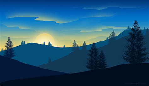 Sunrise Landscape Minimalism 5k Wallpaperhd Artist Wallpapers4k