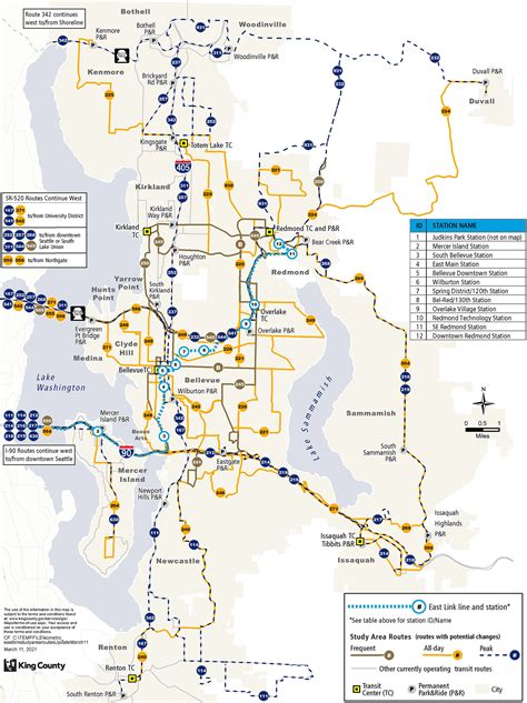 Seattle Light Rail Line Map