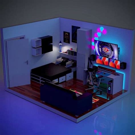Small Bedroom Dreamroom Gaming Gamer Battlestation Desksetup