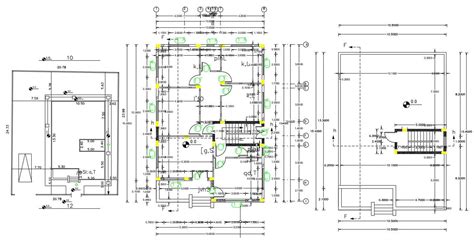 Residential Building Plan With Site And Building Marking Cad Cadbull