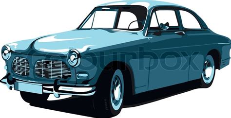 Retro Car In Vector Format In Black Stock Vector Colourbox