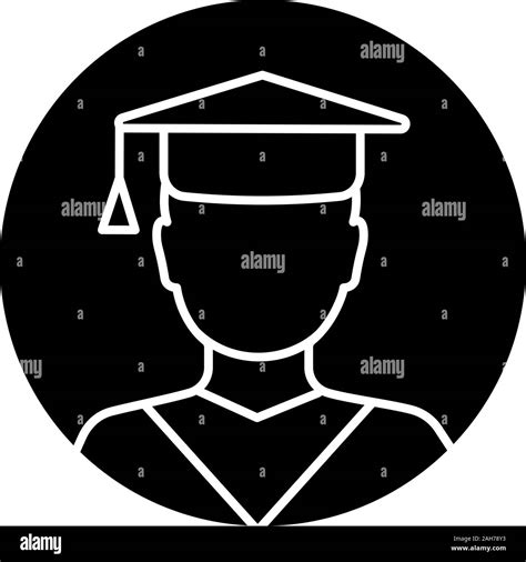 Education Glyph Icon Graduation Academic Degree Person In Academic