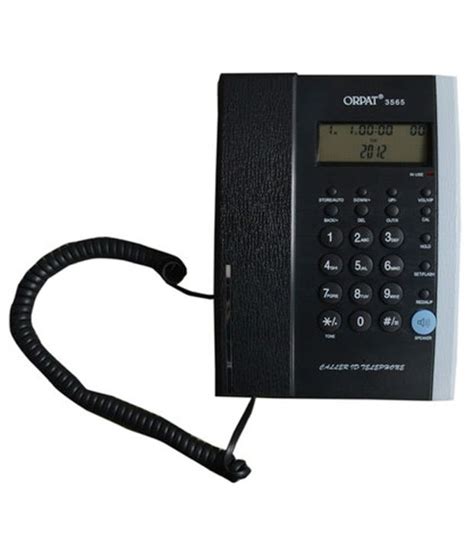 Buy Orpat 3565 Corded Landline Phones Black Online At Best Price In