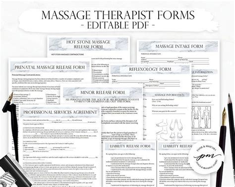Editable Massage Therapist Business Planner Massage Business Etsy Massage Therapy Business