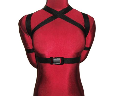 Box Tie Bondage Harness X Style Extra Security Strap Poly Webbing