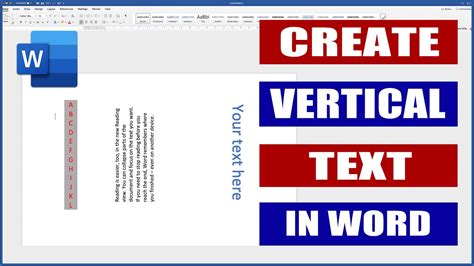 Vertical Text In Word Microsoft Word Tutorials Youtube