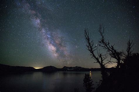 Milky Way Galaxy Over Crater Lake Photograph By Matt Andrew Pixels